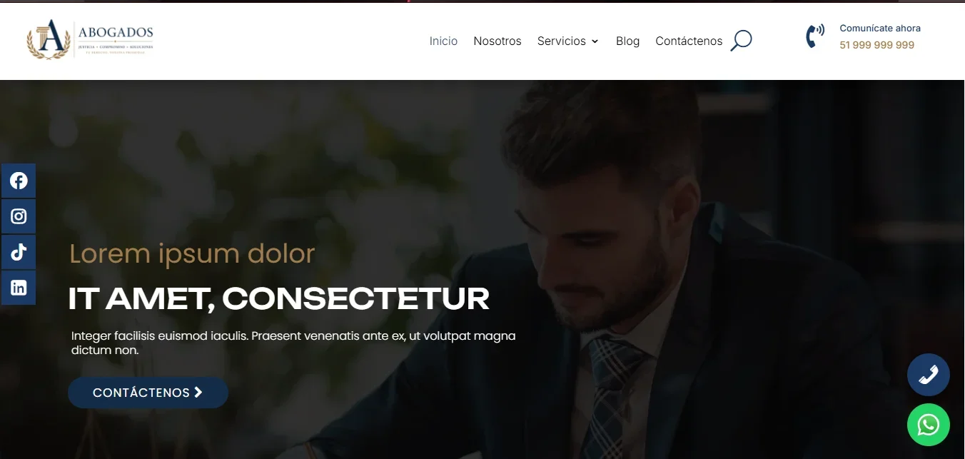 Plantilla Web Express para abogados