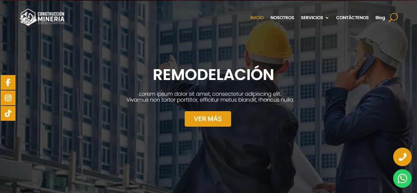 Plantilla Web Express para construcción