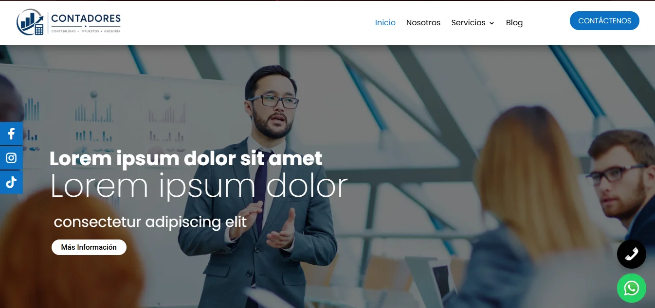 Plantilla Web Express para contabilidad