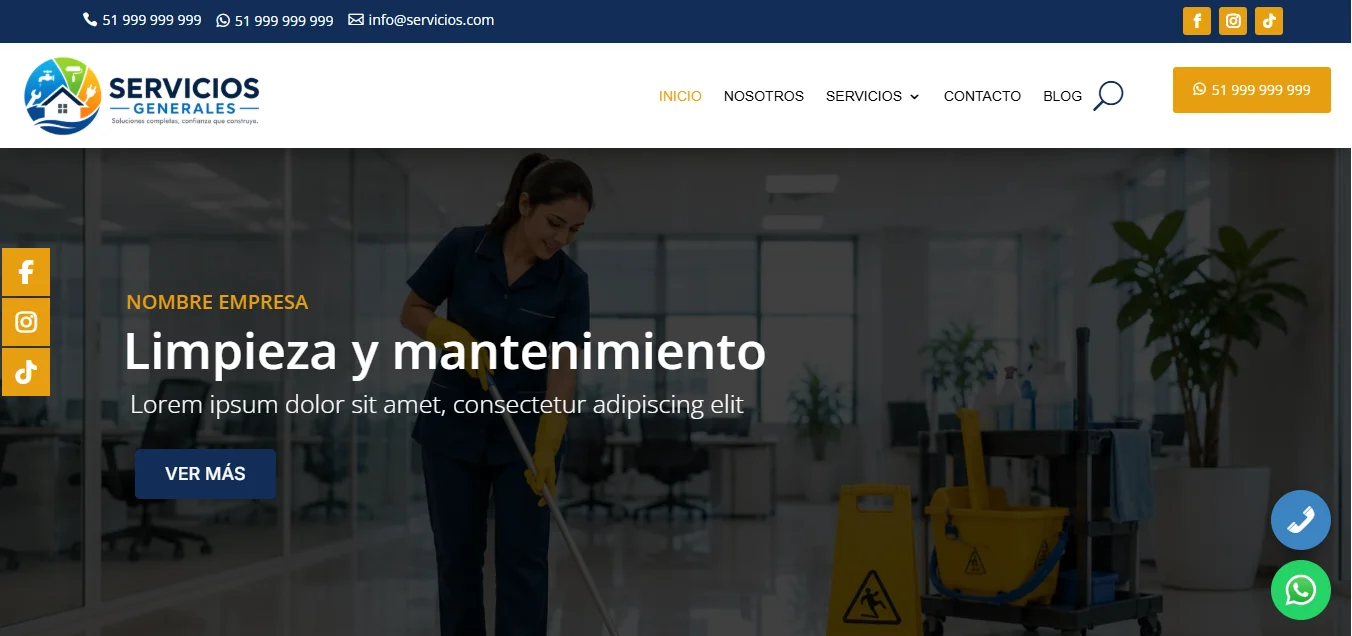 Plantilla Web Express para servicios profesionales